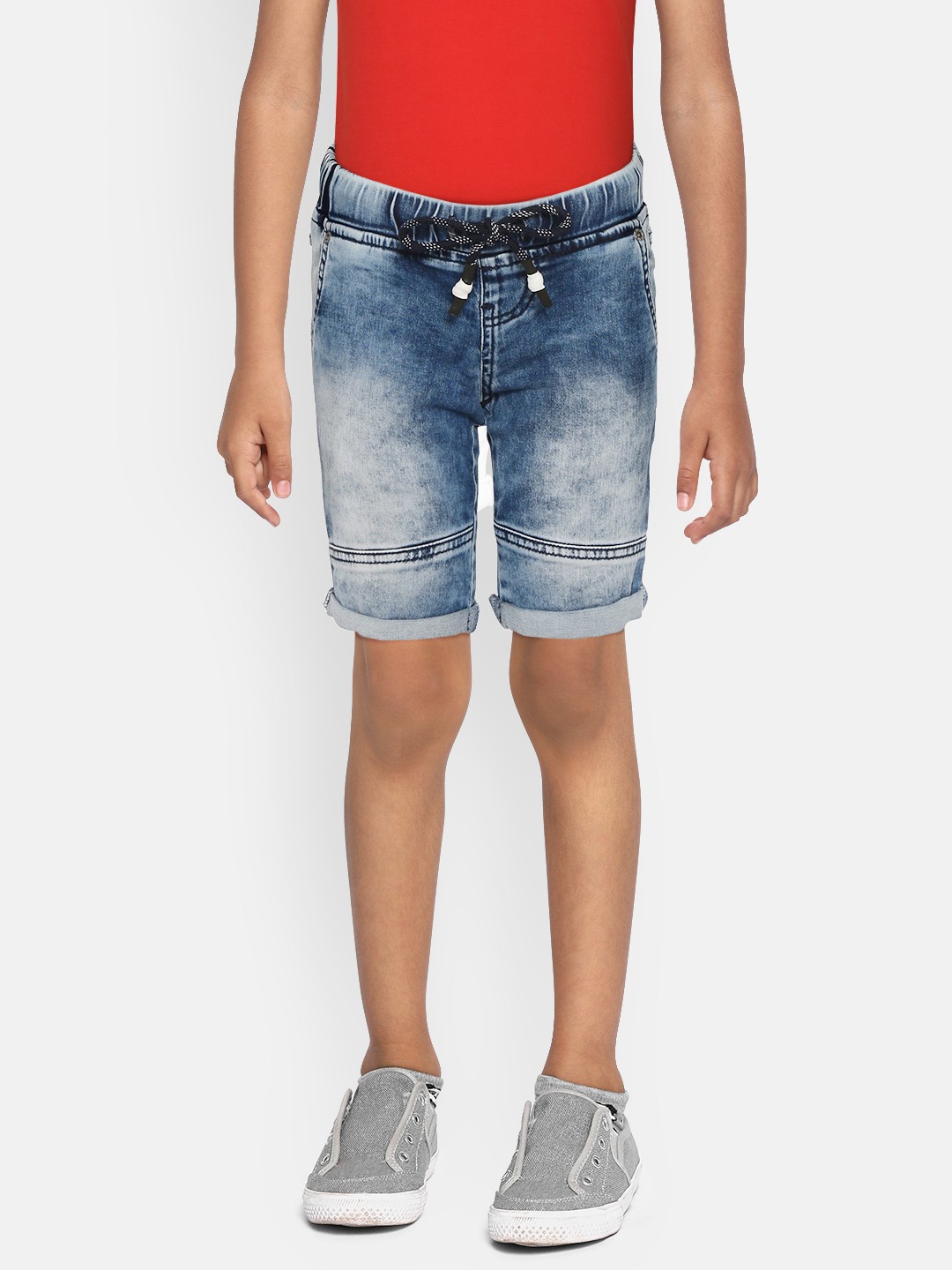 

Pepe Jeans Boys Blue Washed Mid-Rise Denim Shorts