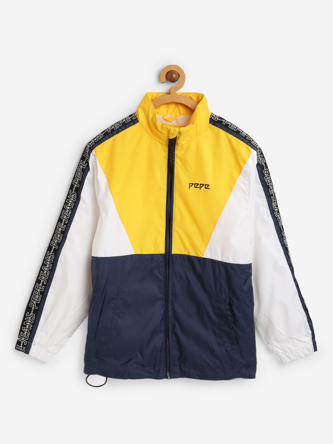 

Pepe Jeans Boys Yellow & White Colourblocked Bomber Jacket