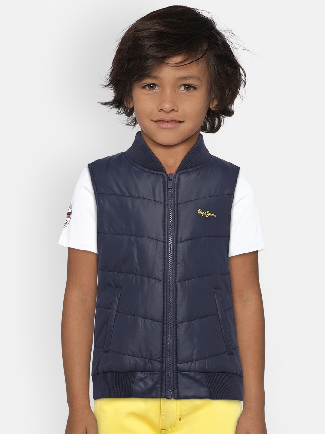 

Pepe Jeans Boys Navy Blue Solid Padded Jacket