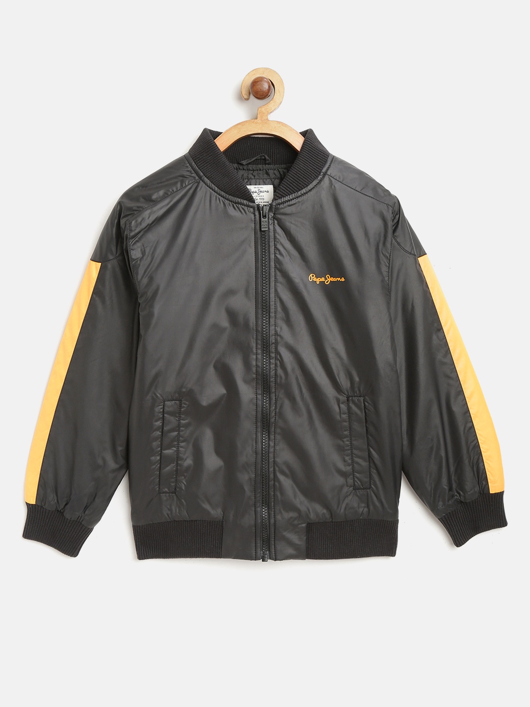 

Pepe Jeans Boys Black Solid Bomber Jacket