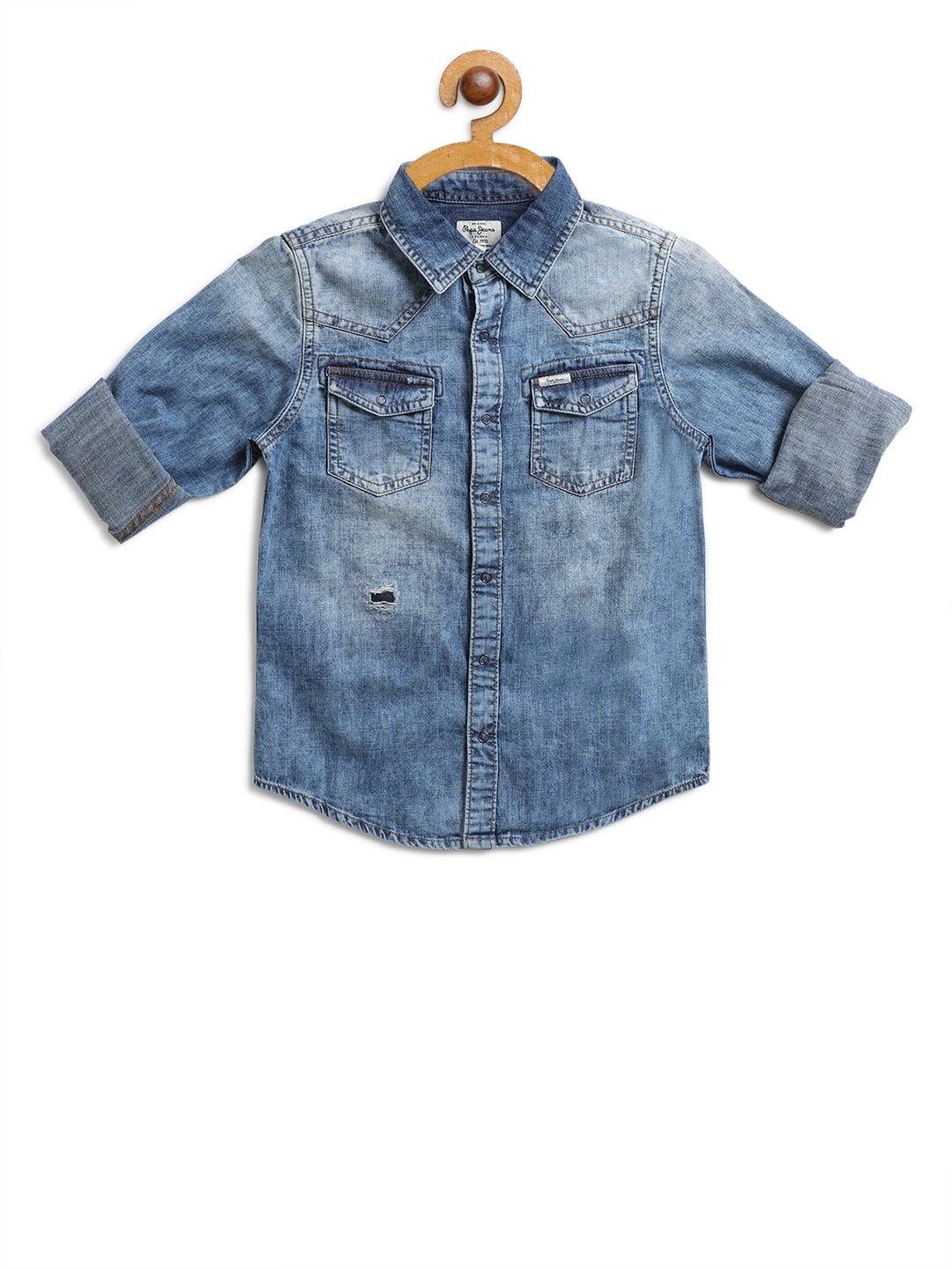 

Pepe Jeans Boys Blue Faded Checked Casual Shirt