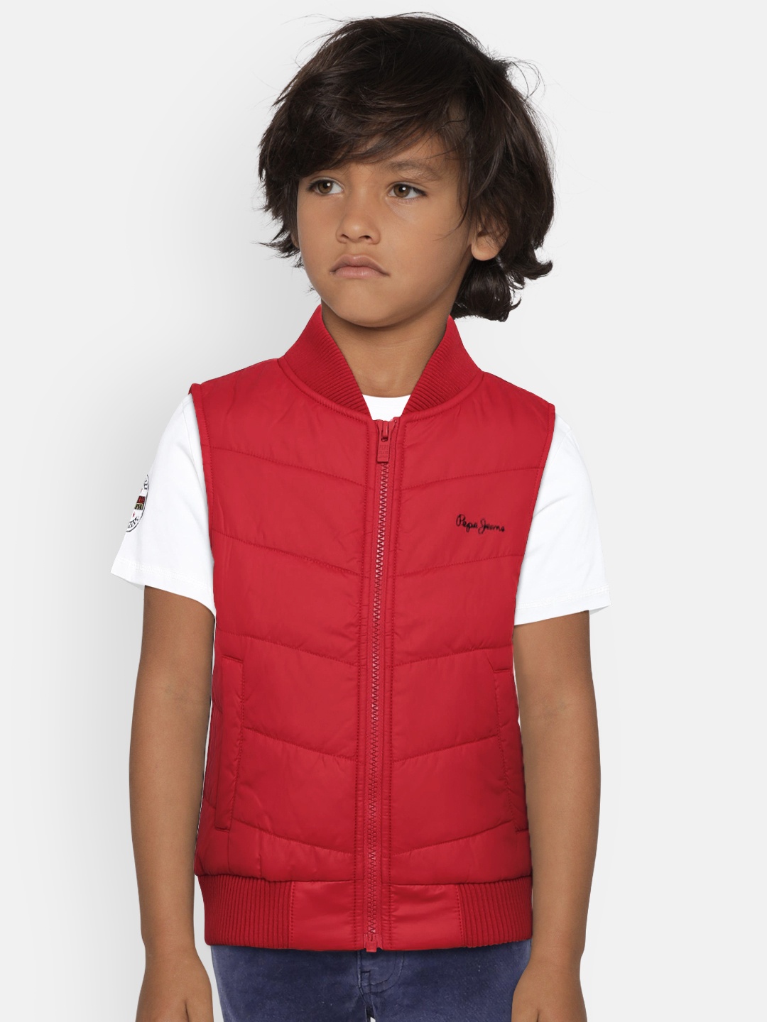 

Pepe Jeans Boys Red Solid Padded Jacket