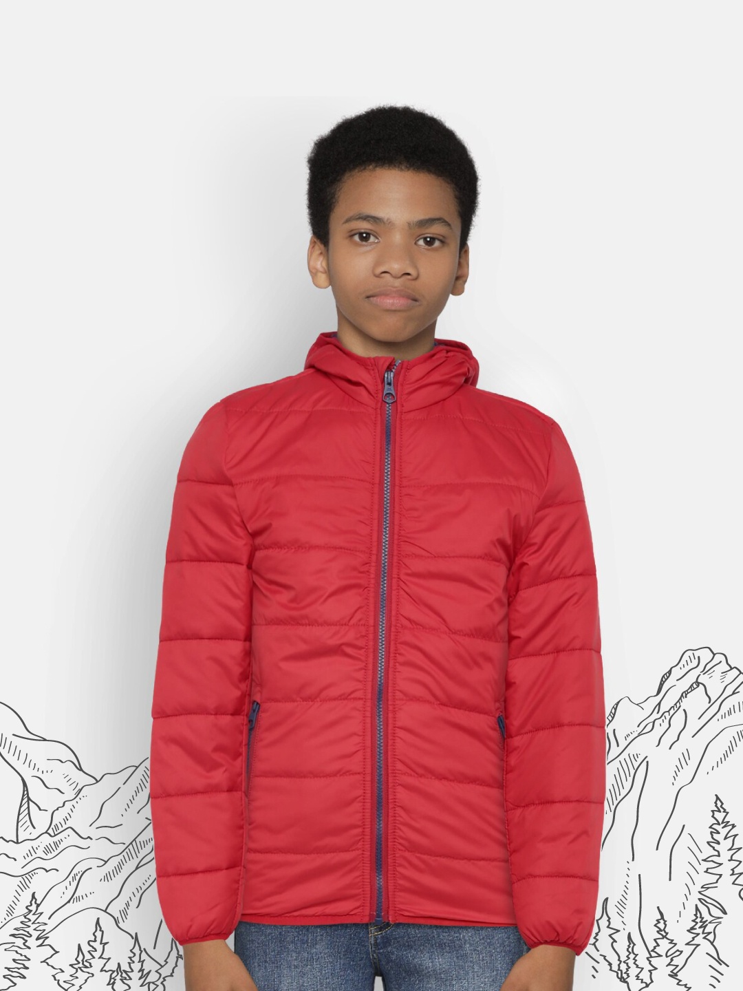 

Pepe Jeans Boys Red Solid Padded Jacket