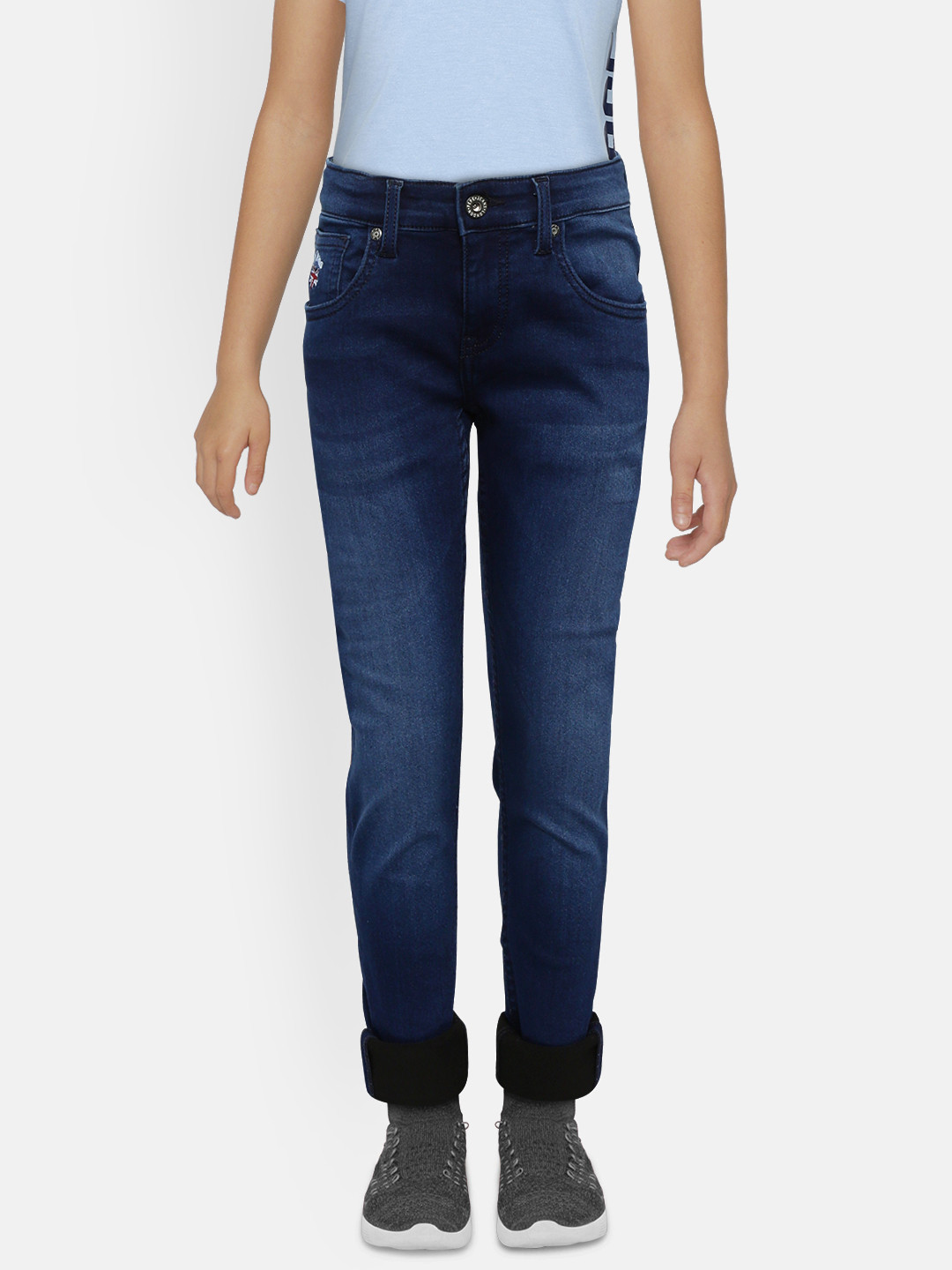 

Pepe Jeans Boys Navy Blue Regular Fit Mid-Rise Clean Look Jeans