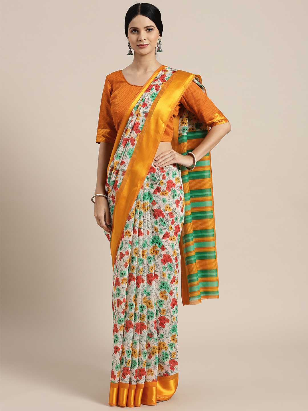 

Saree mall Multicoloured Printed Saree, Multi