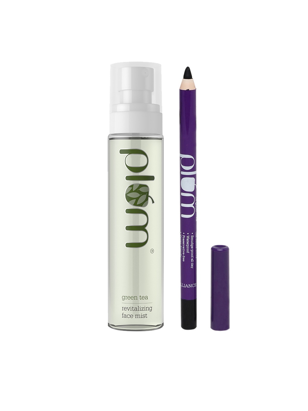 

Plum Set Of Green Tea Face Mist & Kajal with Sharpener, Black