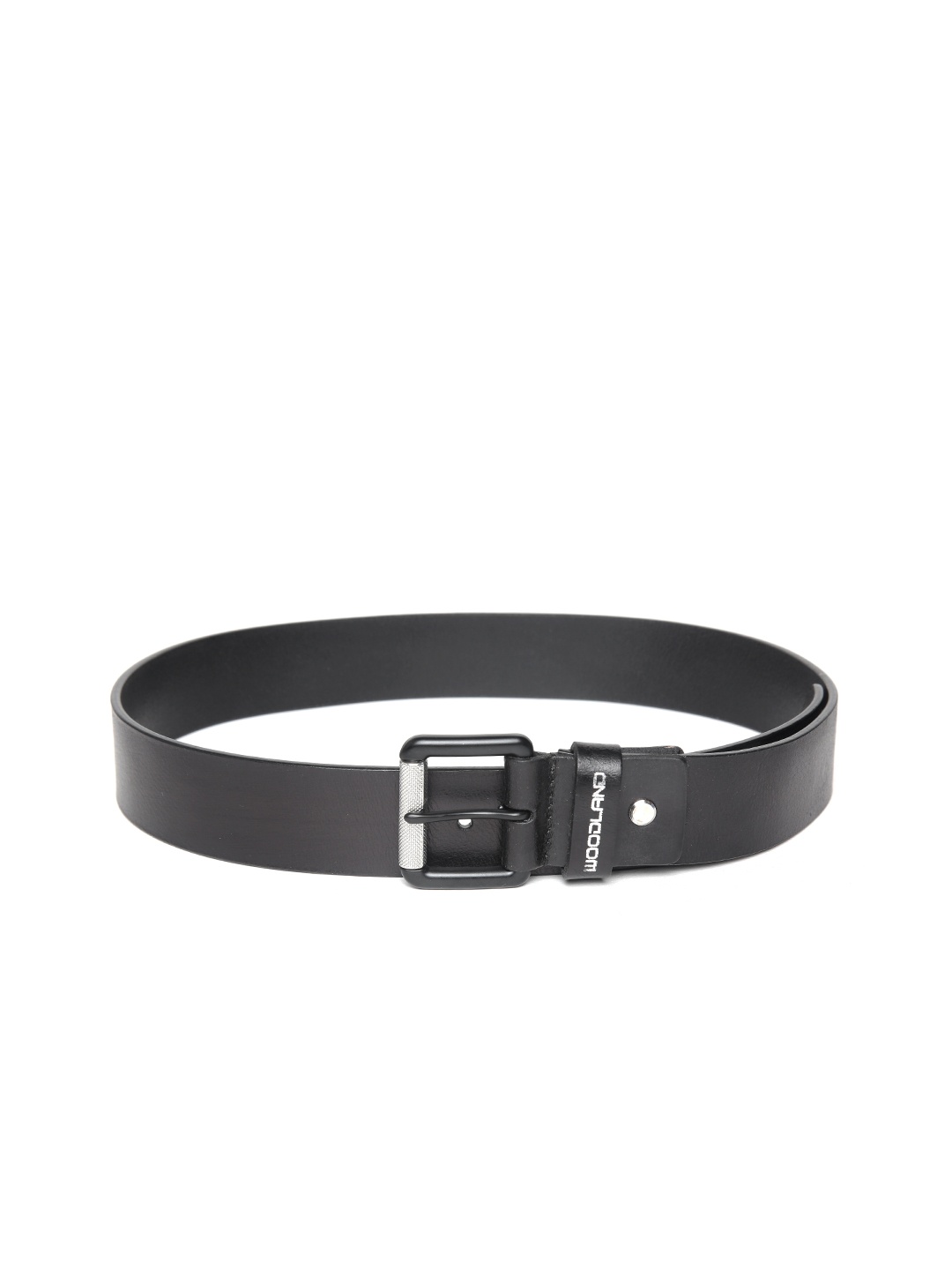 

Woodland Men Black Solid Leather Belt