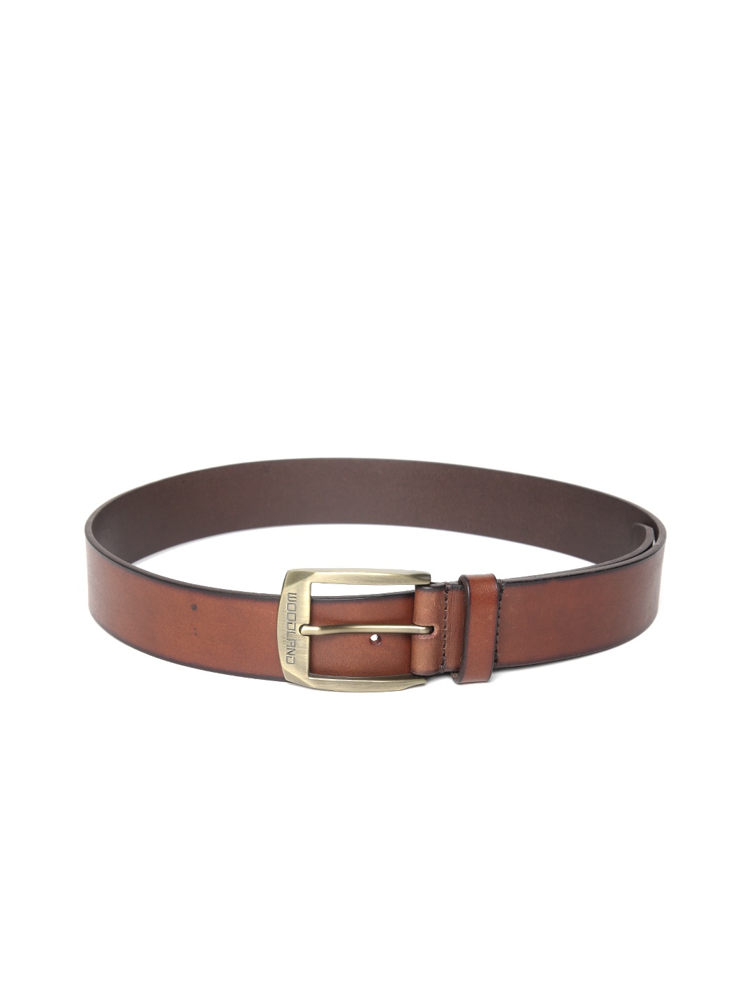

Woodland Men Brown Solid Leather Belt