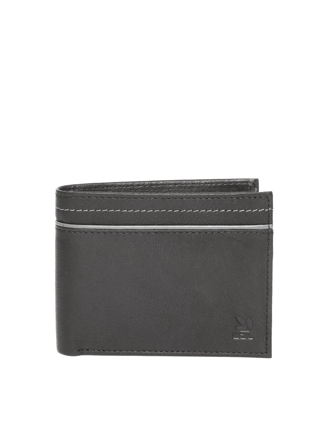 

Woodland Men Black Solid Leather Two Fold Wallet