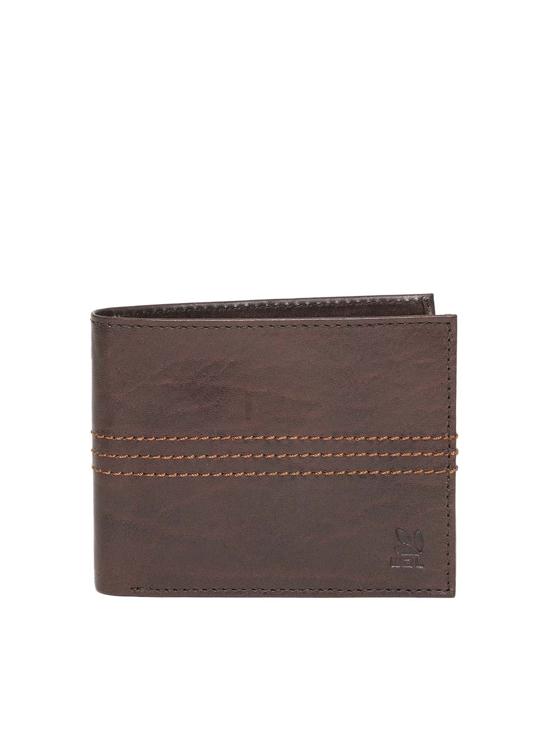 

Woodland Men Coffee Brown Solid Two Fold Leather Wallet