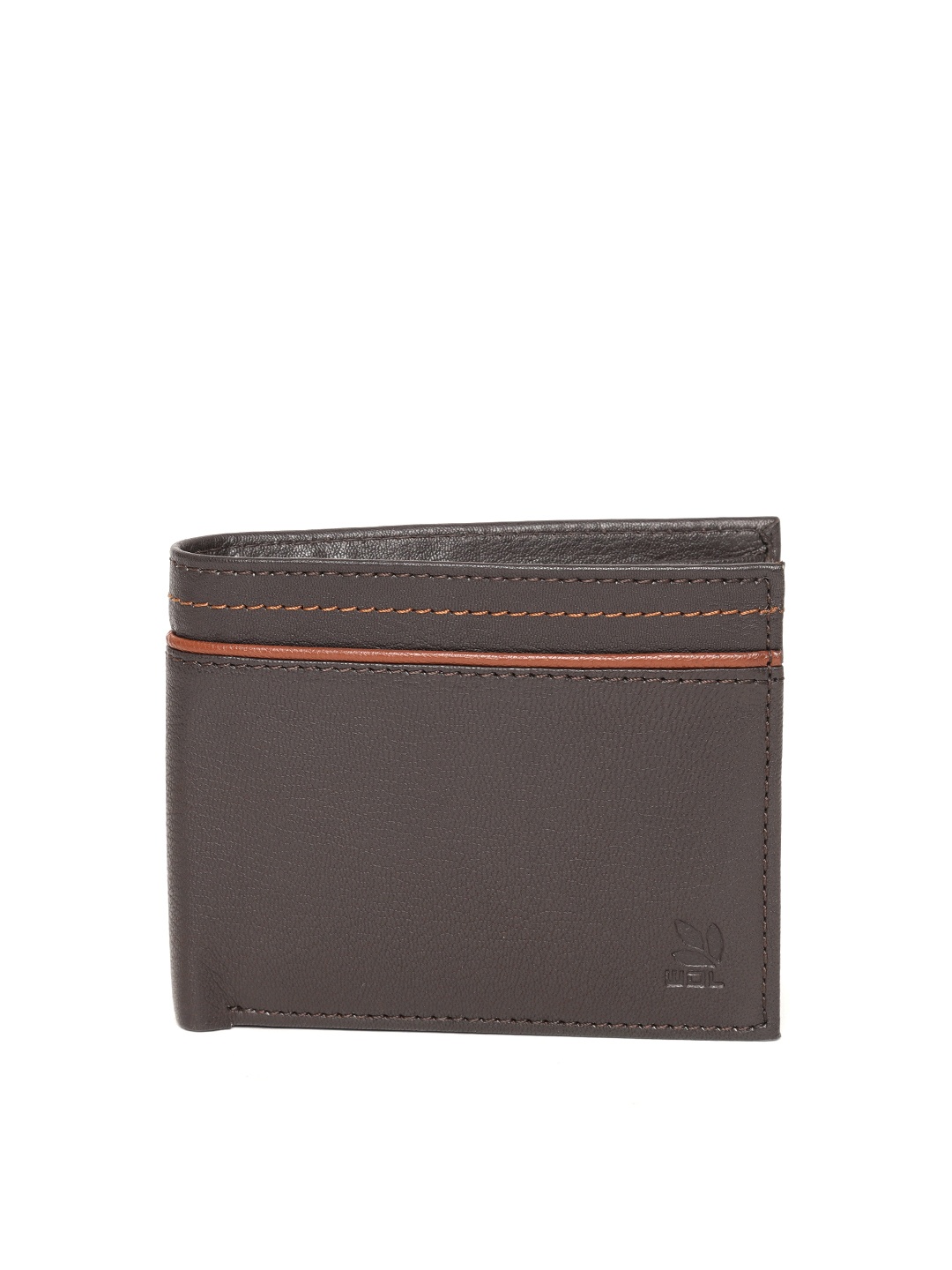 

Woodland Men Coffee Brown Leather Solid Two Fold Wallet
