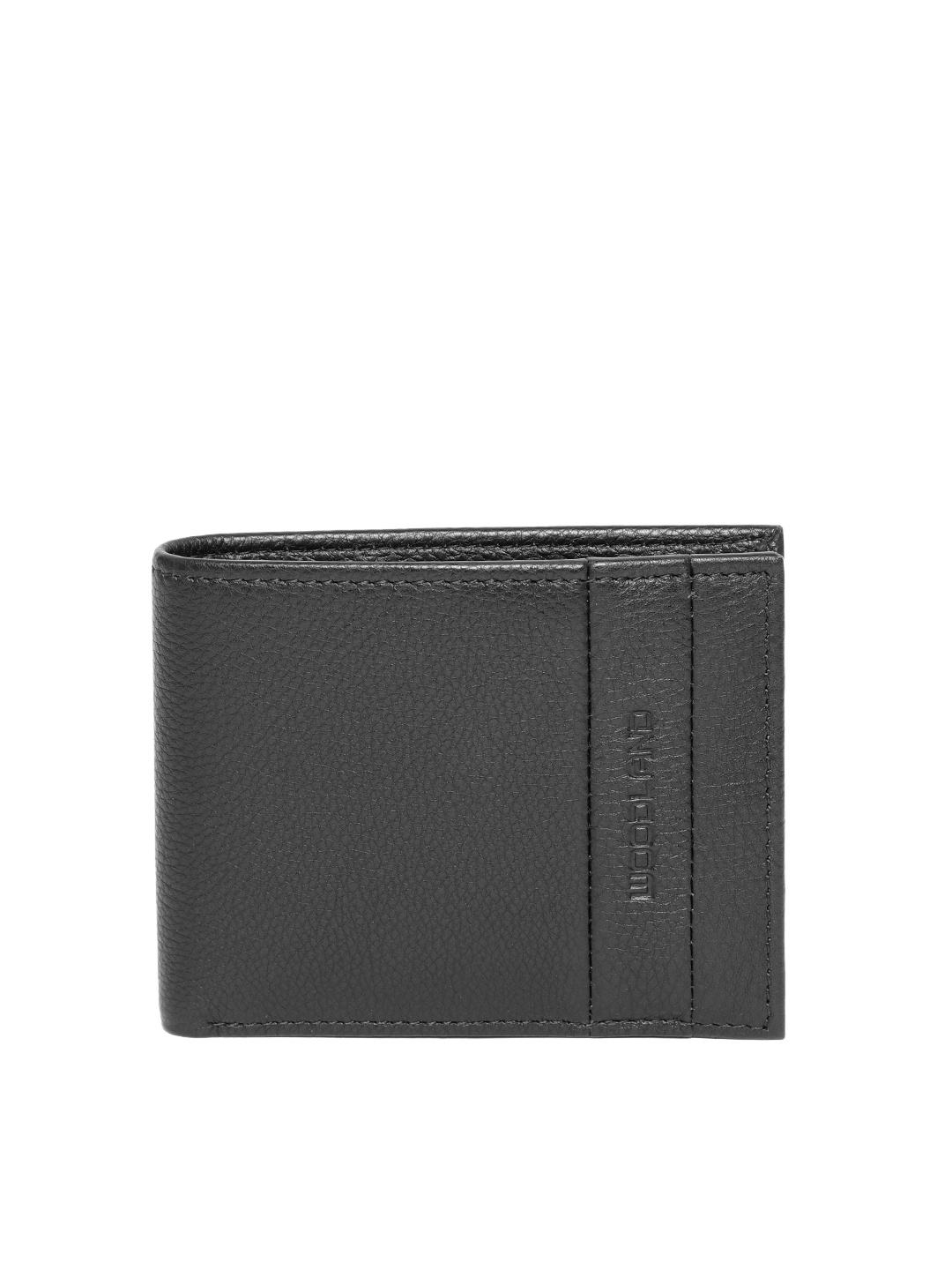 

Woodland Men Black Solid Leather Two Fold Wallet