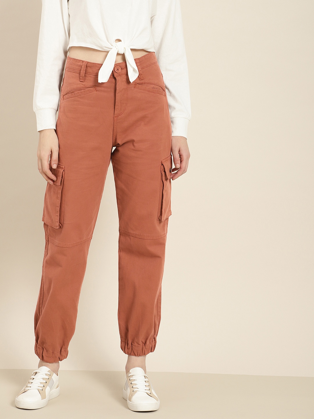 

Moda Rapido Women Rust Brown Cargos
