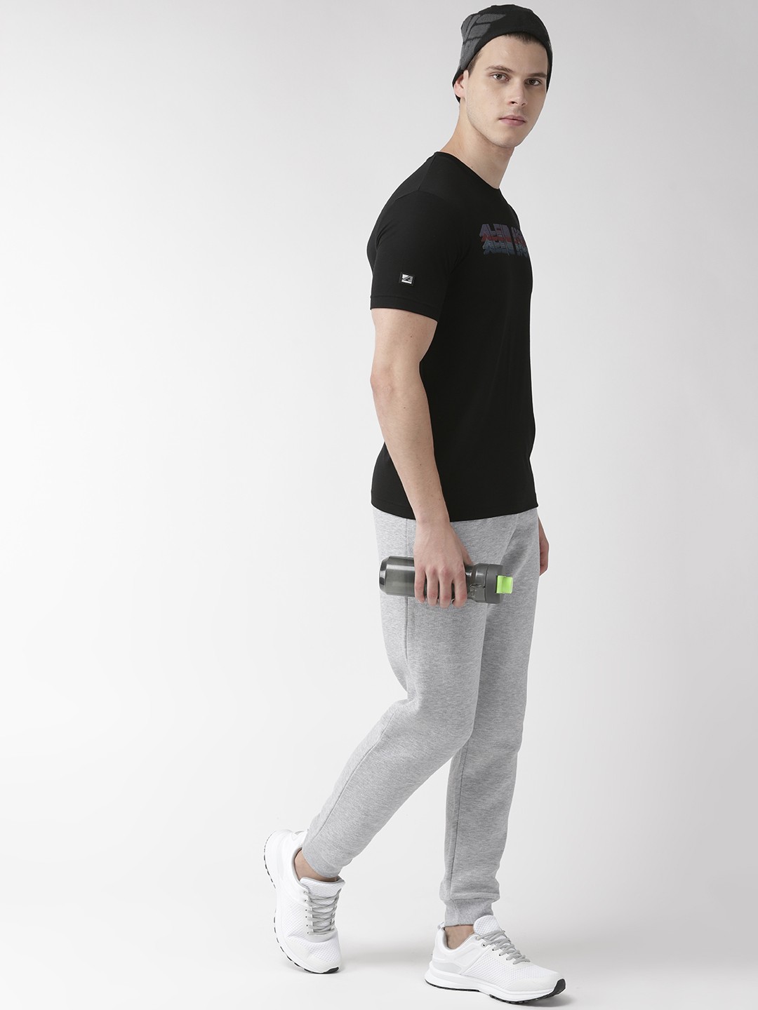 

Alcis Men Black Printed Detail T-shirt