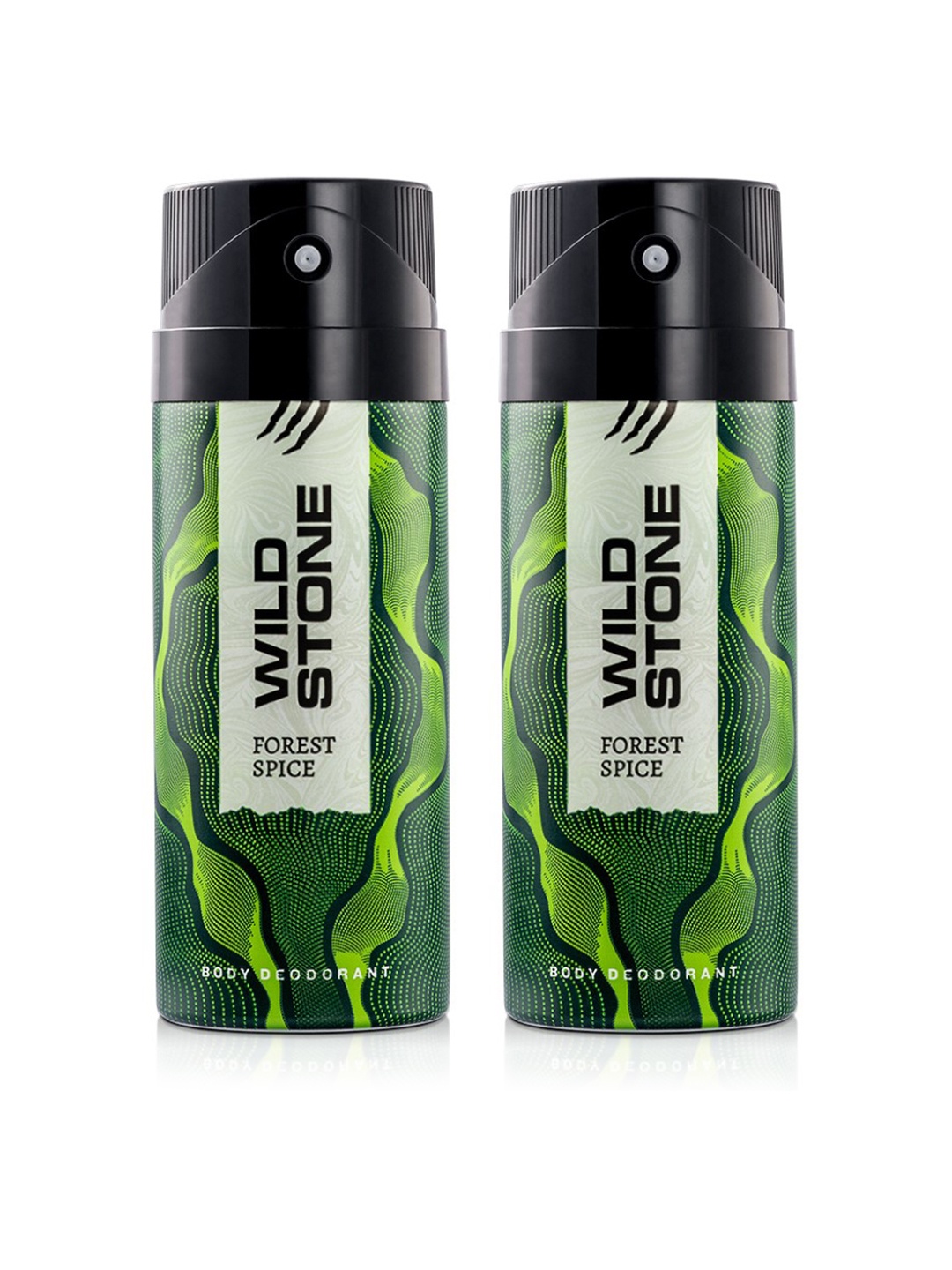 Wild Stone Men Set of 2 Forest Spice Deodorants, Green
