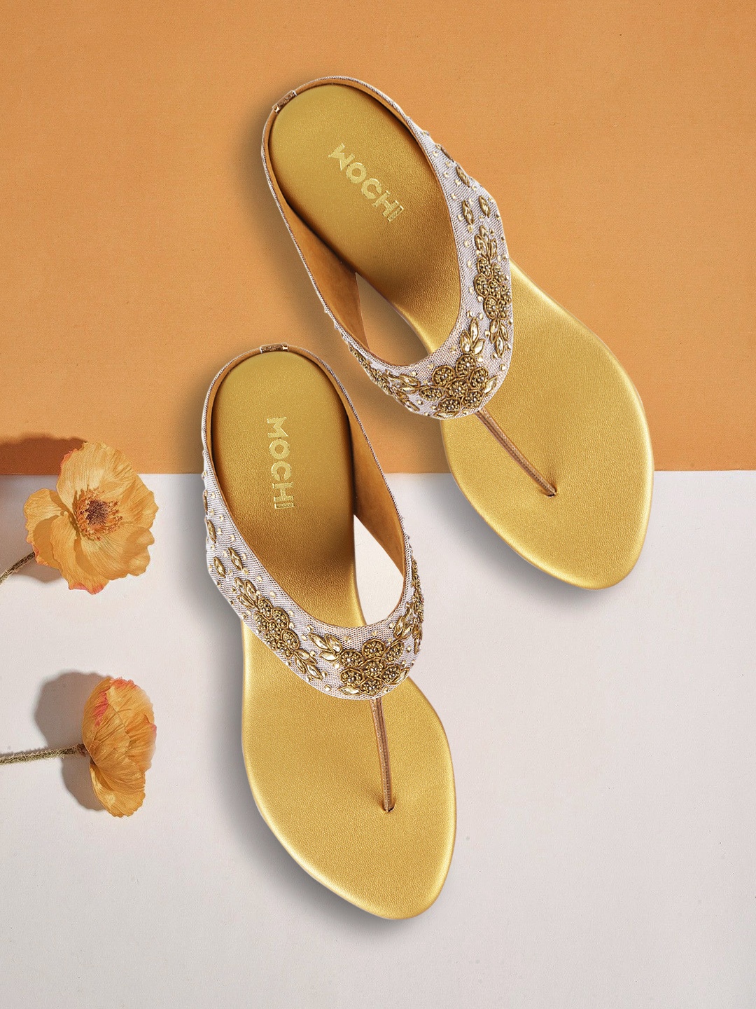 

Mochi Women Gold-Toned Solid Heels