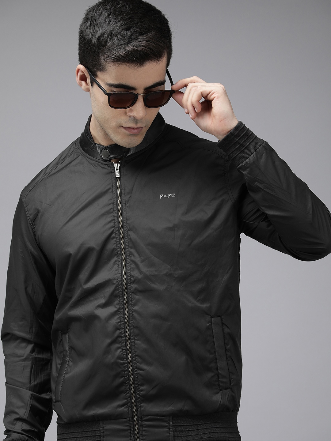 

Pepe Jeans Men Black Bomber Jacket