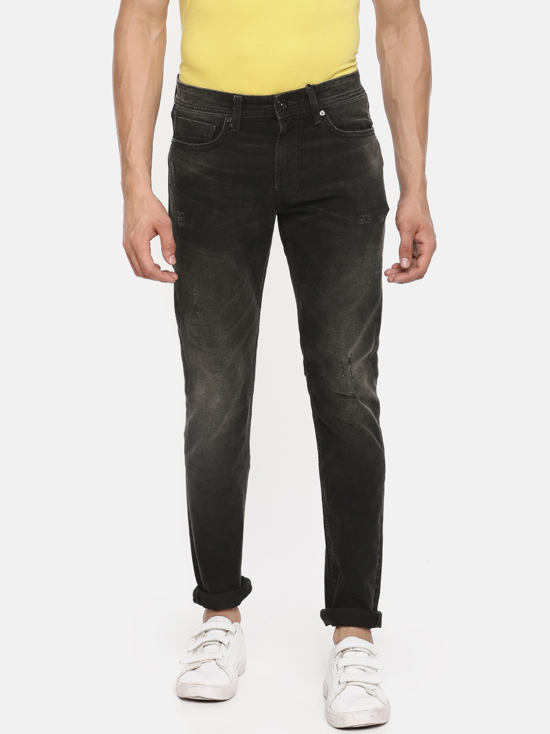 

Pepe Jeans Men Black Soho Skinny Fit Low-Rise Clean Look Stretchable Jeans