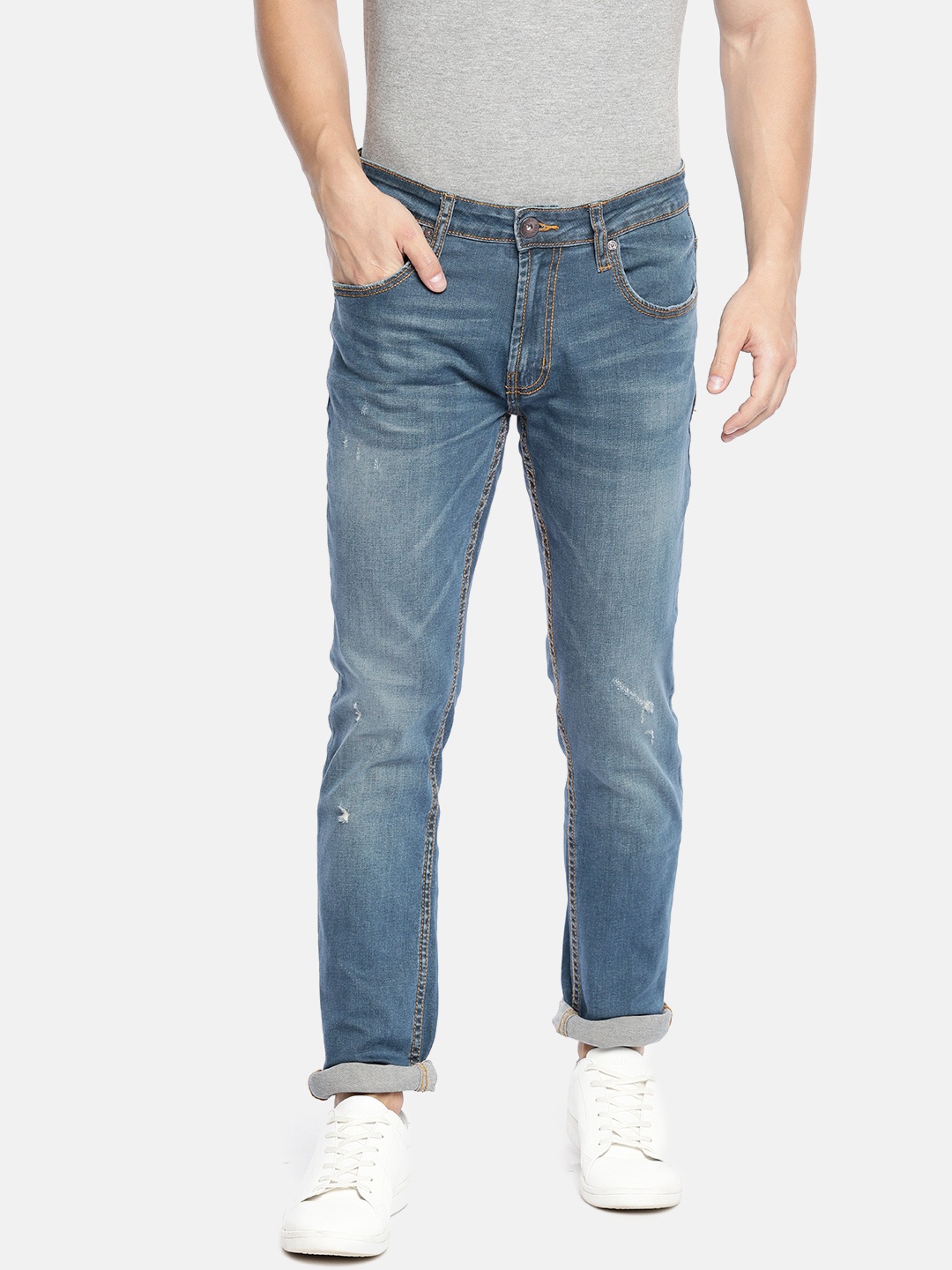 

Pepe Jeans Men Blue Slim Fit Low-Rise Clean Look Stretchable Jeans