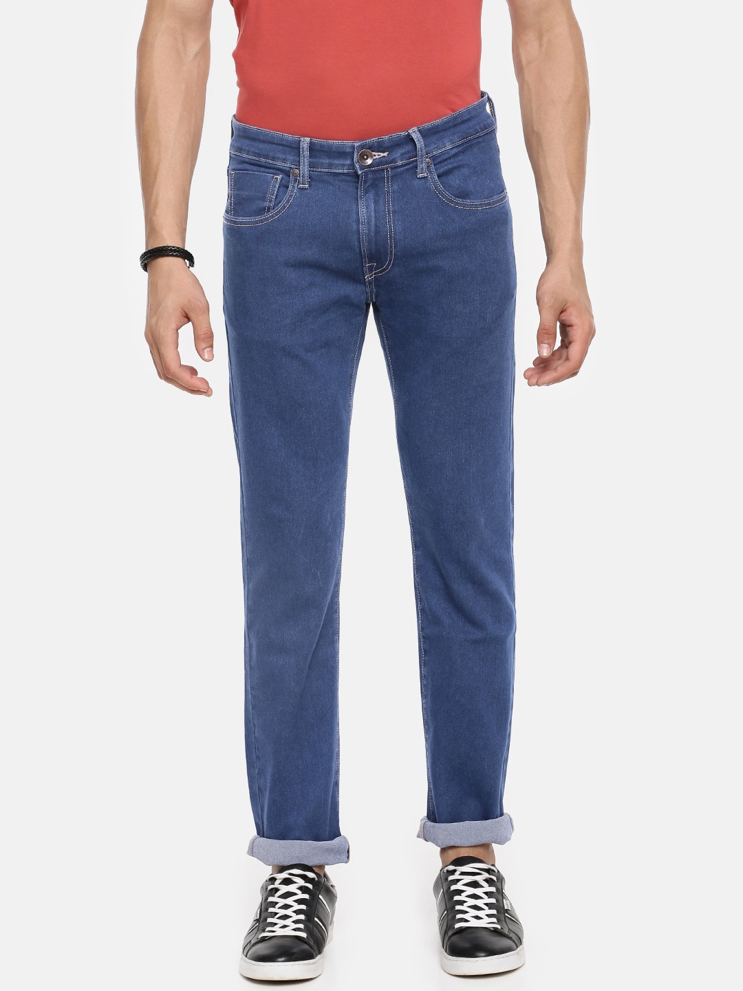 

Pepe Jeans Men Blue Vapour Slim Fit Low-Rise Clean Look Stretchable Jeans