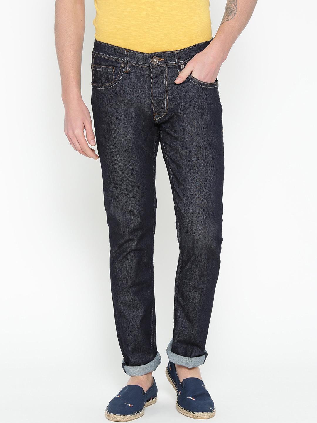 

Pepe Jeans Men Navy Blue Slim Fit Stretchable Jeans