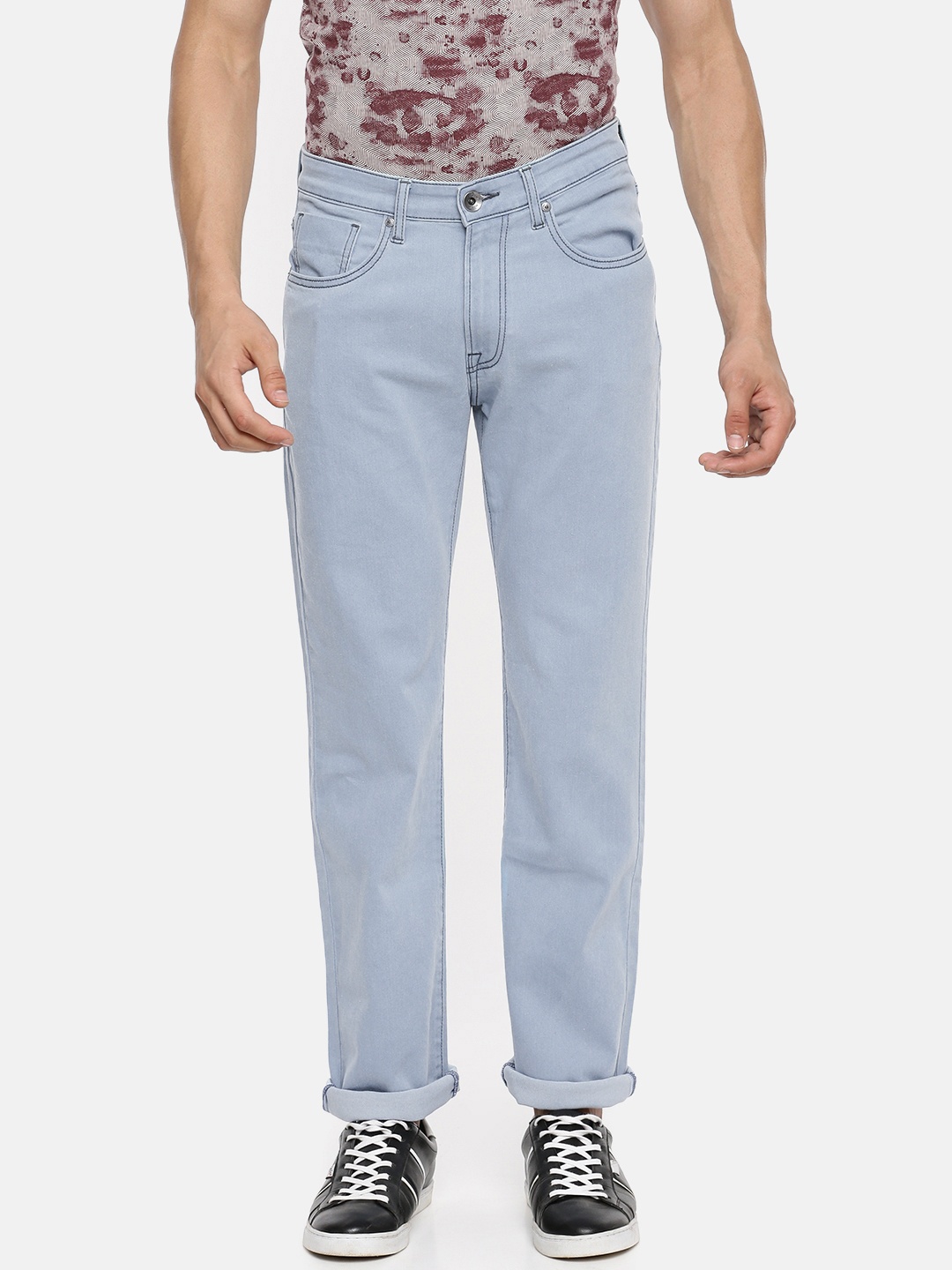 

Pepe Jeans Men Blue Holborne Fit Mid-Rise Clean Look Stretchable Jeans