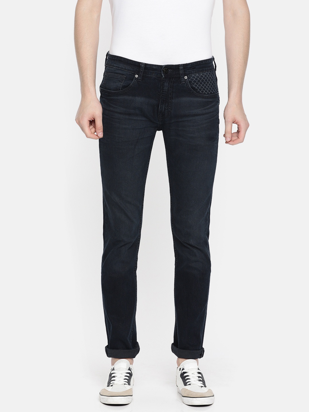 

Pepe Jeans Men Blue Oren Vapour Slim Fit Mid-Rise Clean Look Stretchable Jeans
