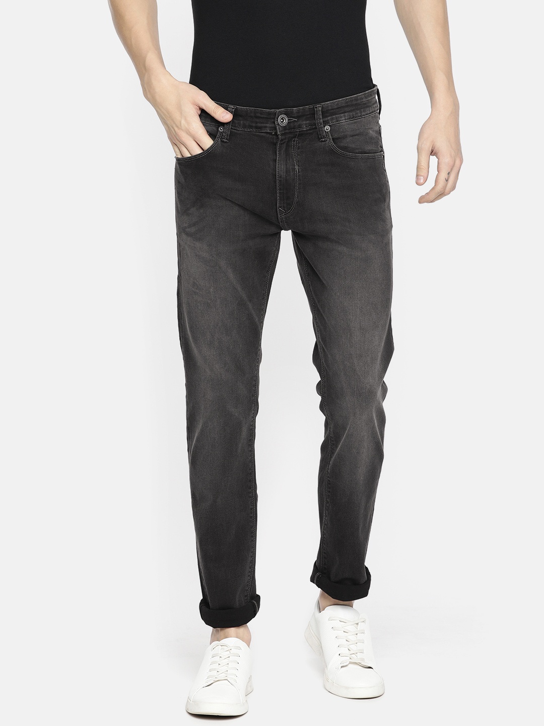 

Pepe Jeans Men Black Blade Vapour Skinny Fit Mid-Rise Clean Look Stretchable Jeans