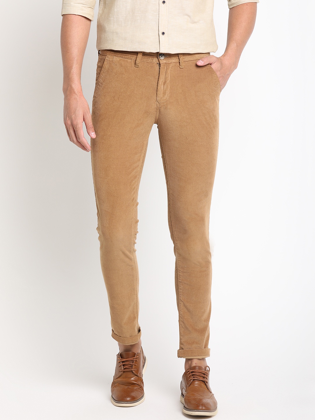 

Pepe Jeans Men Khaki Slim Fit Chinos Trousers
