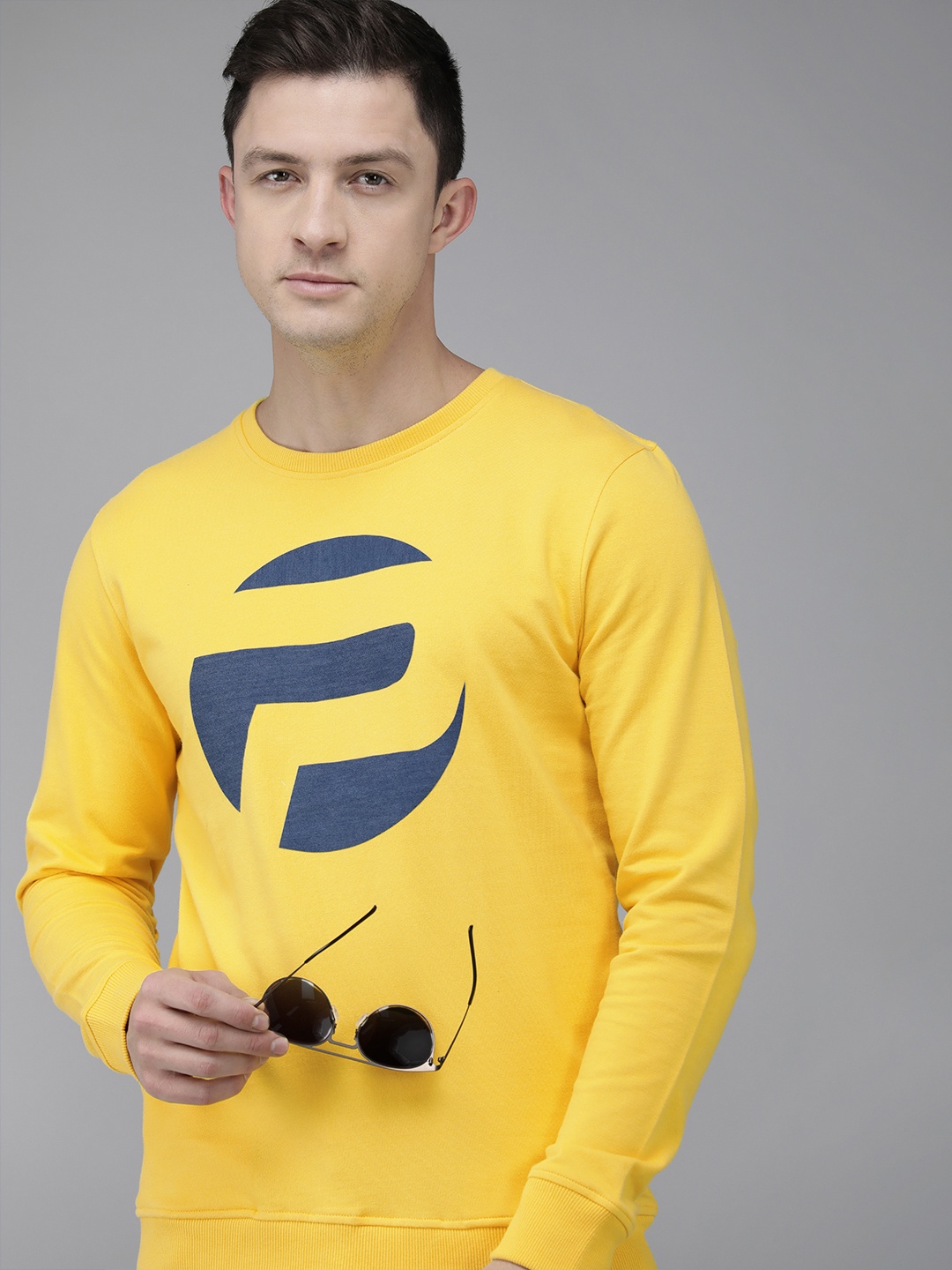 

Pepe Jeans Men Yellow Printed Sweatshirt