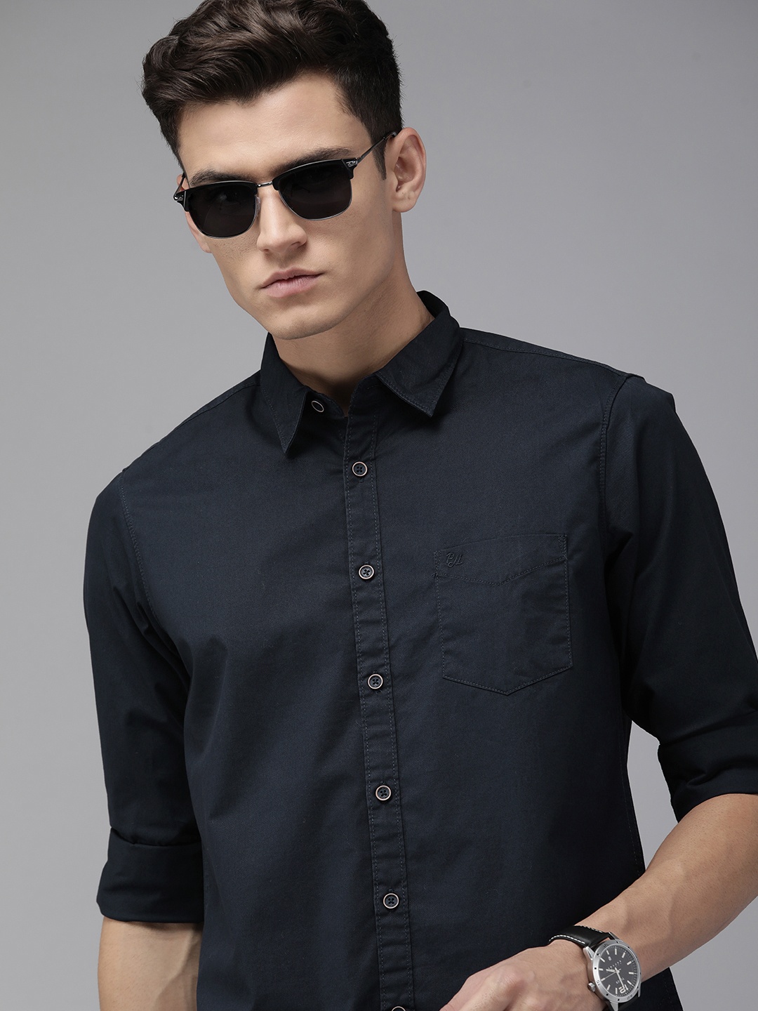 

Pepe Jeans Men Navy Blue Casual Shirt