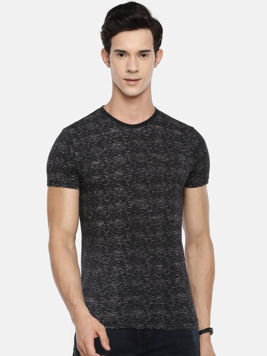 

Pepe Jeans Men Black Solid Round Neck Pure Cotton T-shirt
