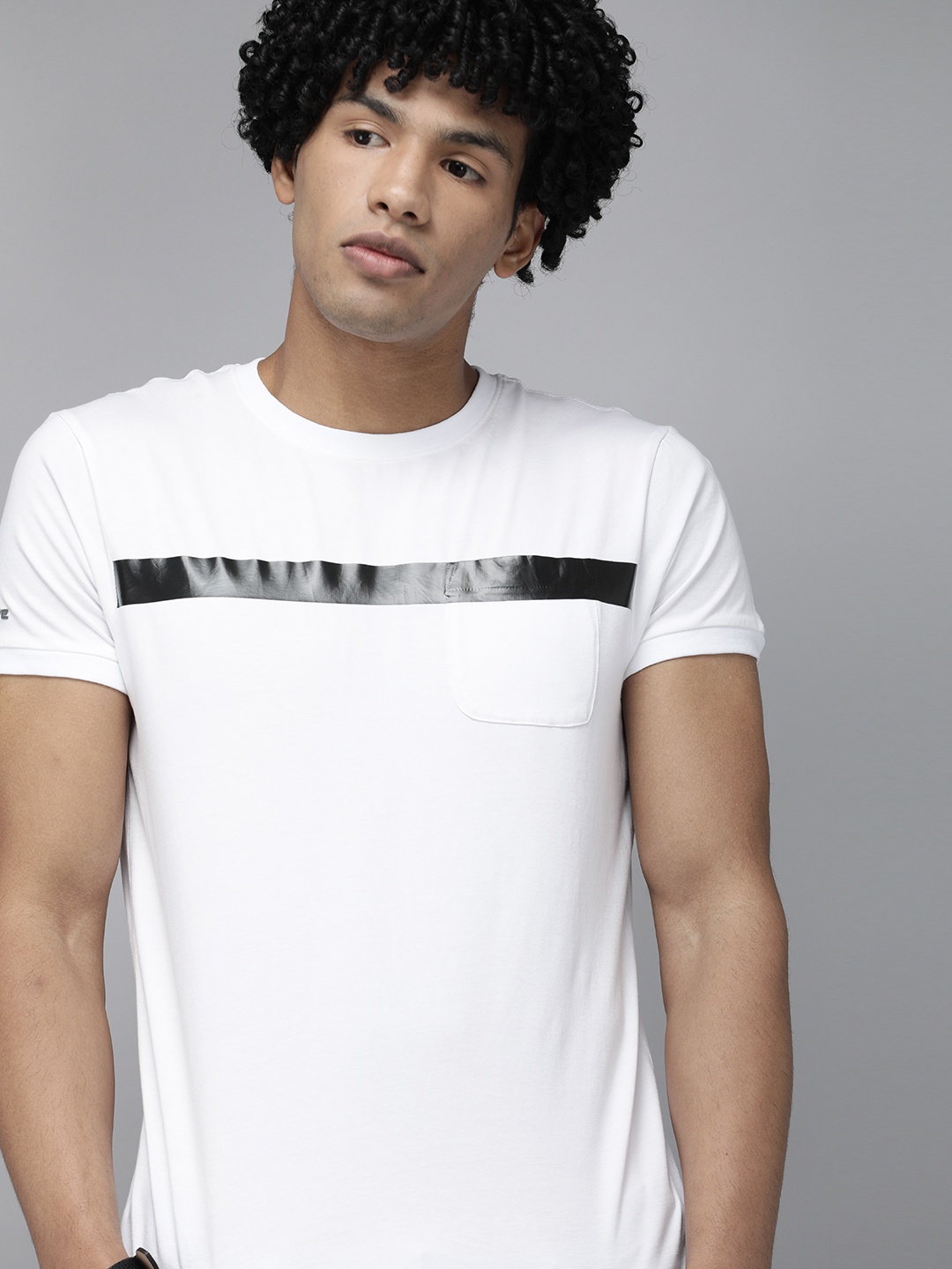 

Pepe Jeans Men White Solid Round Neck T-shirt