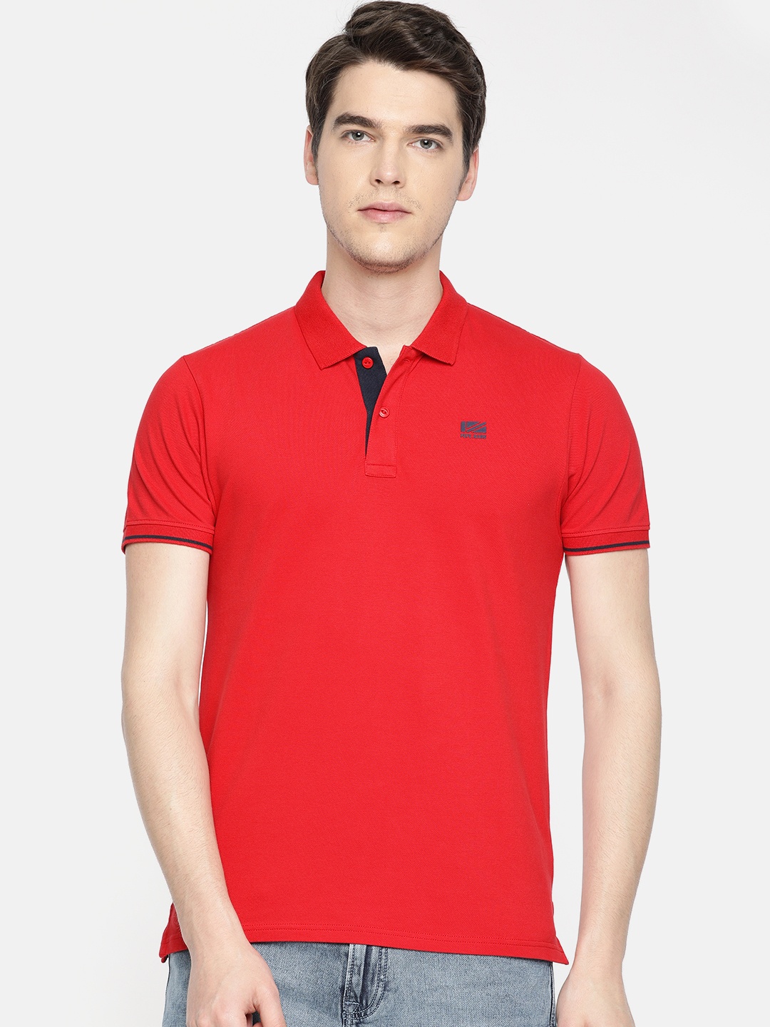 

Pepe Jeans Men Red Solid Polo Collar T-shirt