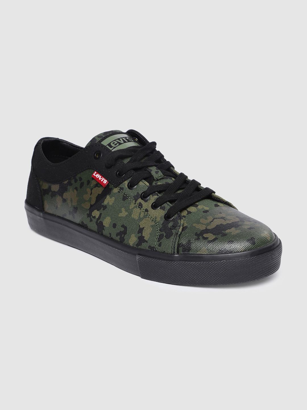 

Levis Men Green & Black Camouflage Sneakers