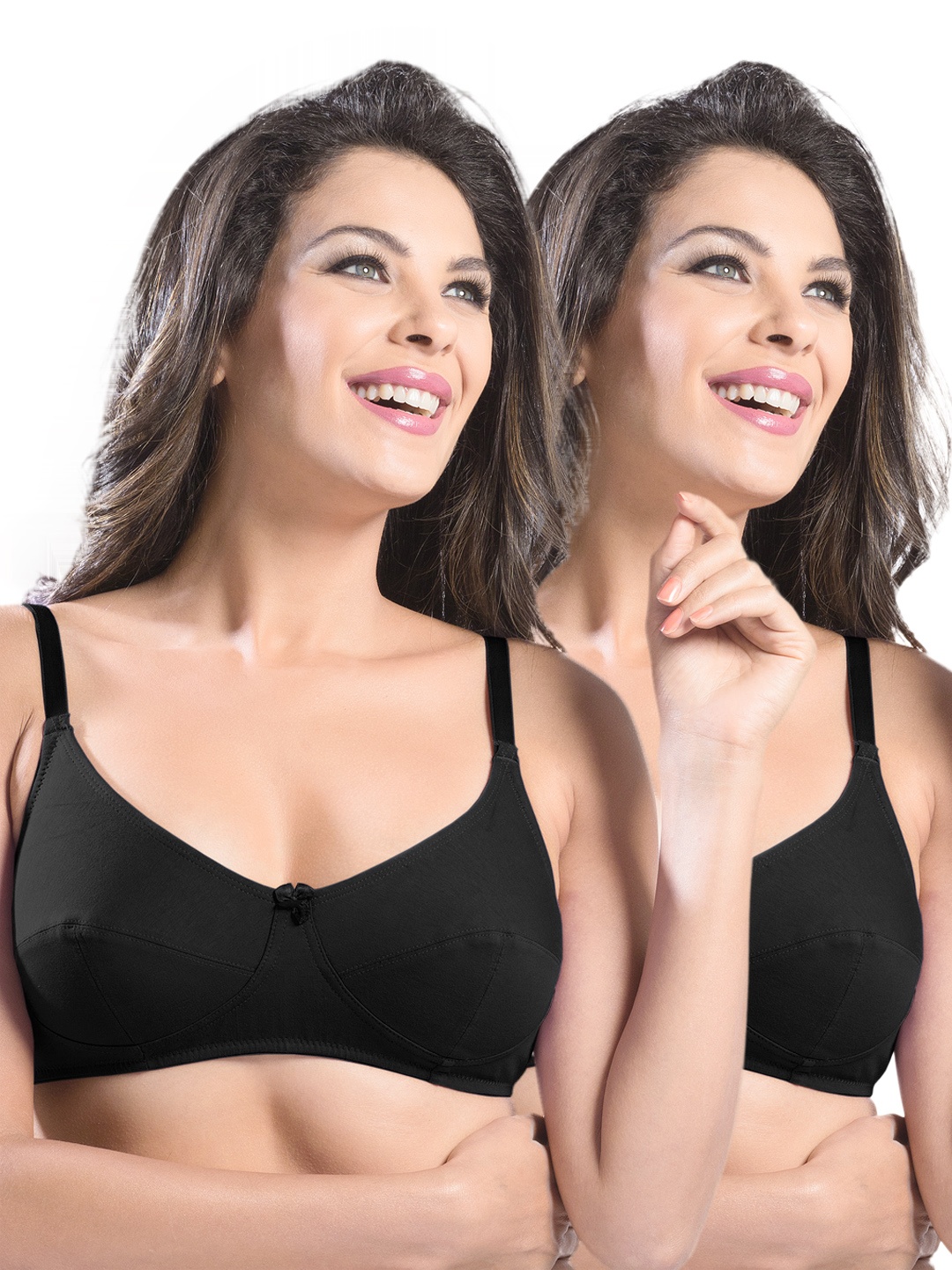 

Sonari Pack of 2 Full Coverage Bras afreen, Black