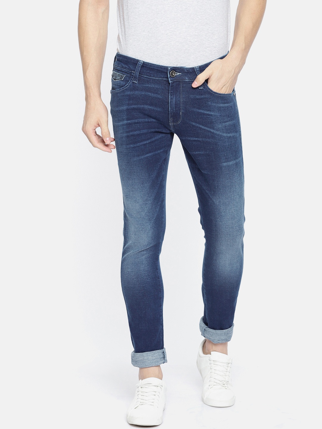 

Wrangler Men Blue Skinny Fit Low-Rise Clean Look Stretchable Jeans