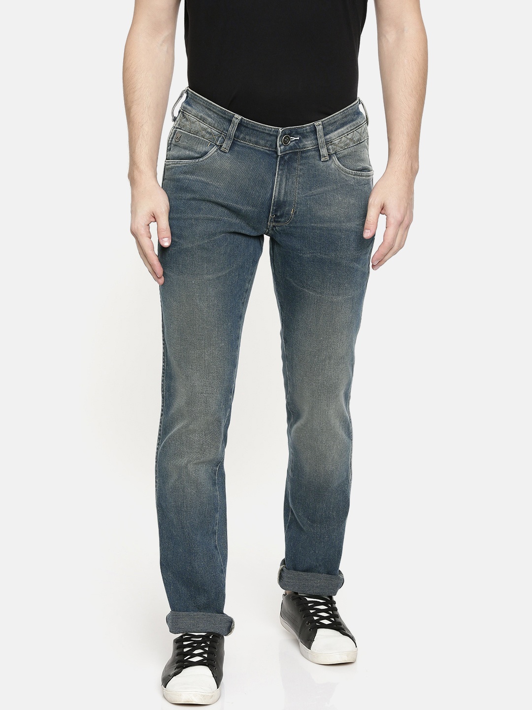 

Wrangler Men Blue Skanders Slim Fit Low-Rise Clean Look Stretchable Jeans
