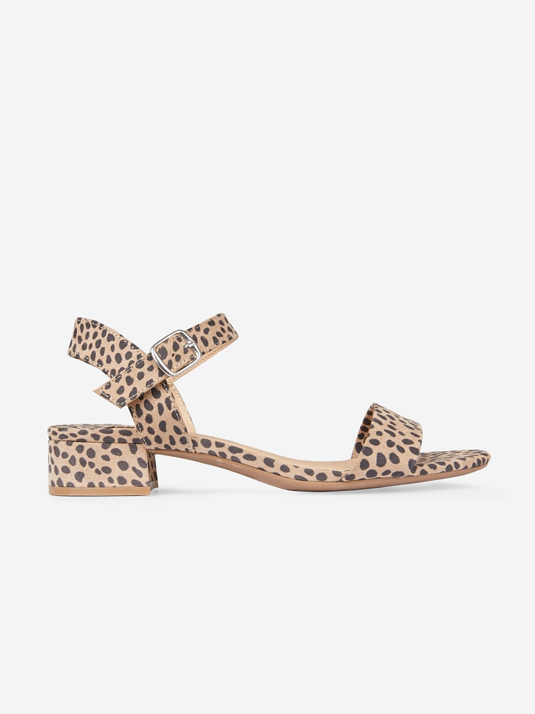 

DOROTHY PERKINS Women Beige & Black Animal Print Block Heels