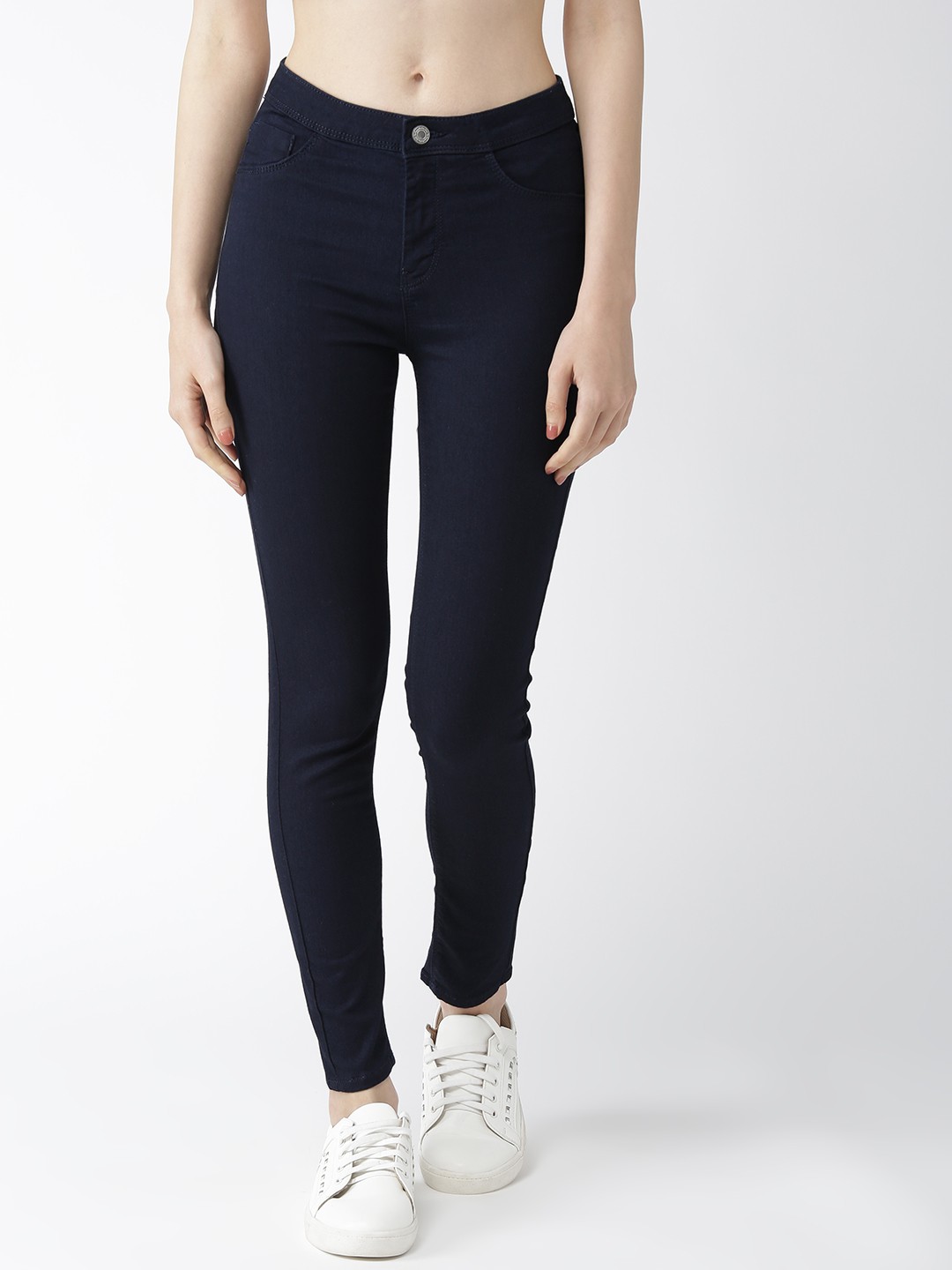 

Flying Machine Women Navy Blue Regular Fit Mid-Rise Clean Look Stretchable Jeans