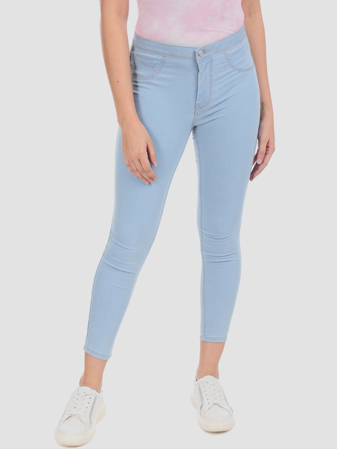 

Flying Machine Women Blue Straight Fit Mid-Rise Clean Look Stretchable Jeans