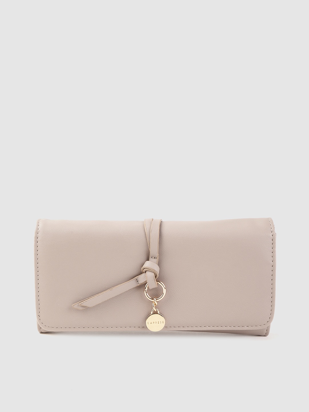 

Caprese Women Beige Solid Two Fold Wallet