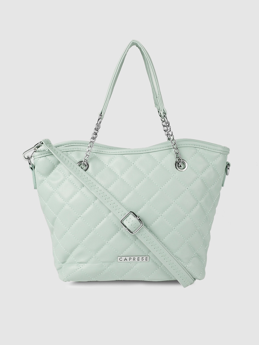 

Caprese Light Blue Solid Handheld Bag