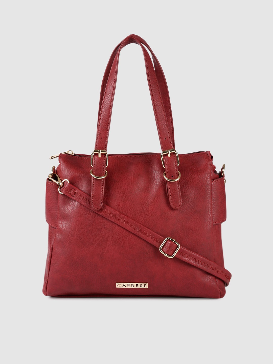 

Caprese Red Solid Handheld Bag