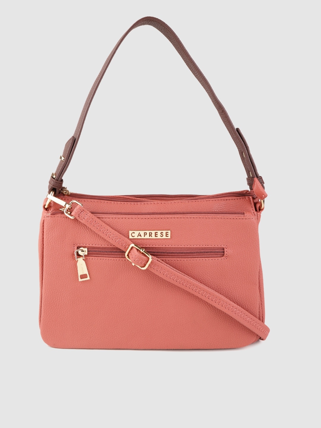 

Caprese Pink Solid Shoulder Bag