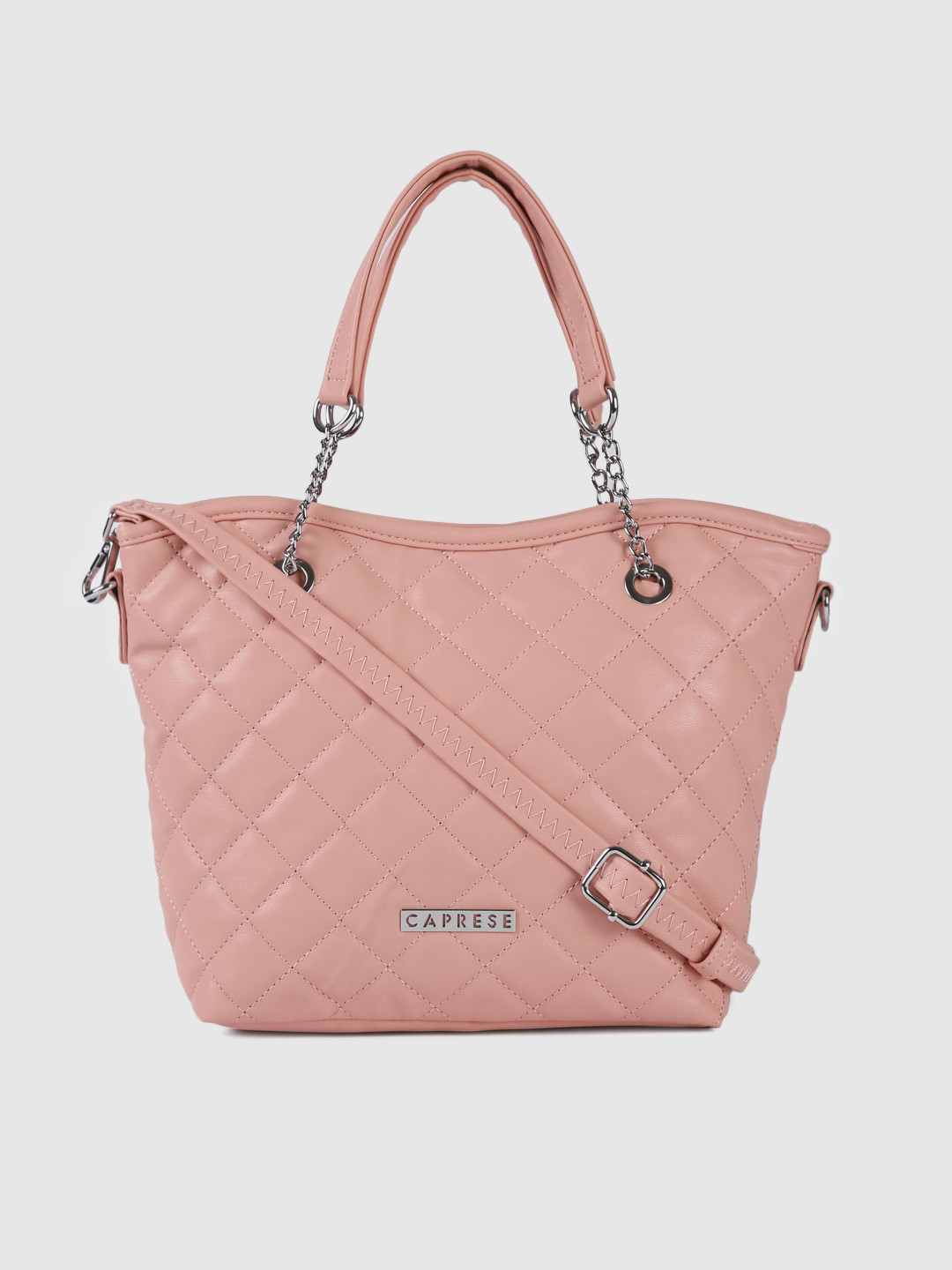 

Caprese Pink Quilted Handheld Bag