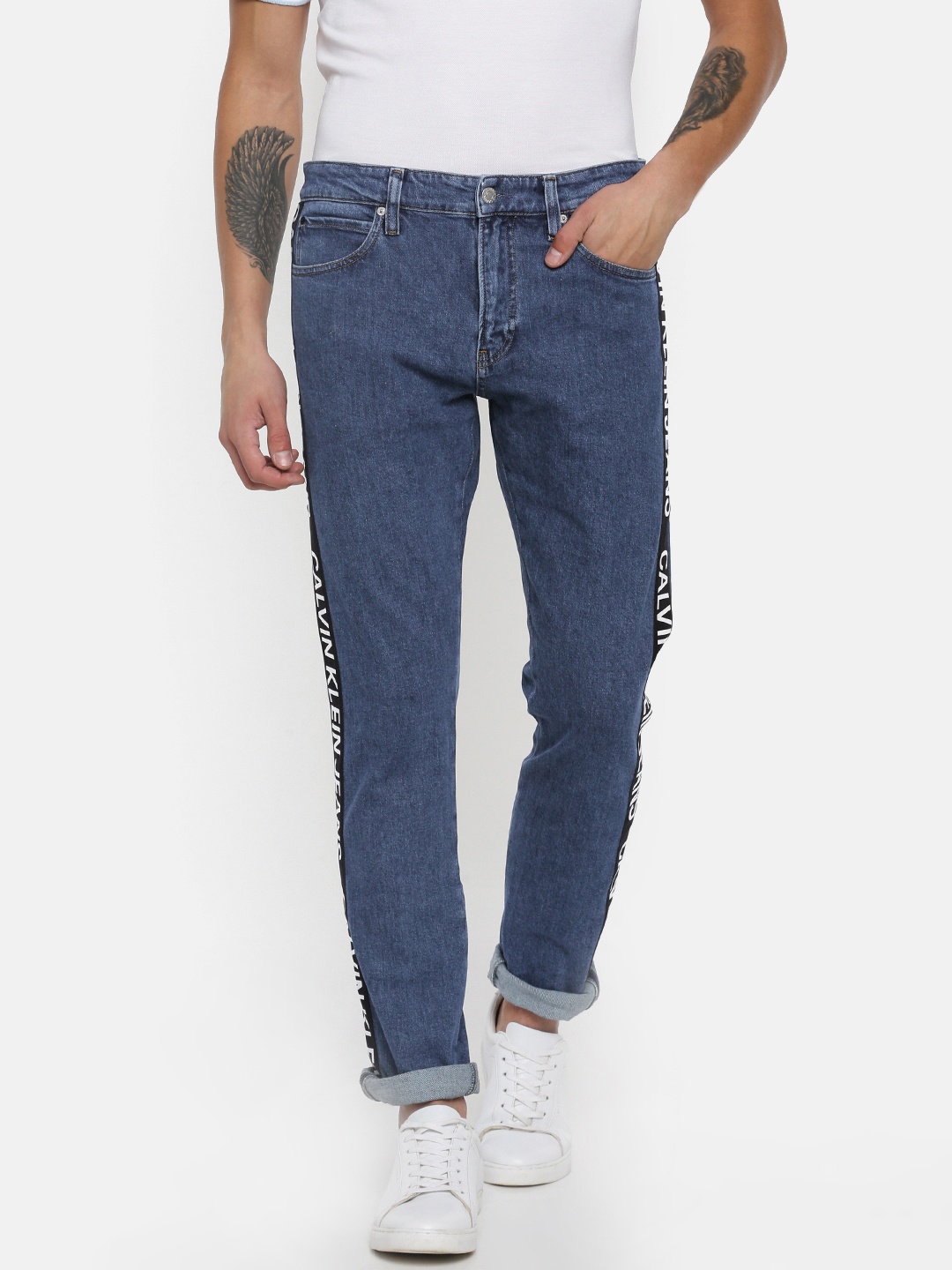 

Calvin Klein Jeans Men Blue Slim Fit Mid-Rise Clean Look Stretchable Jeans
