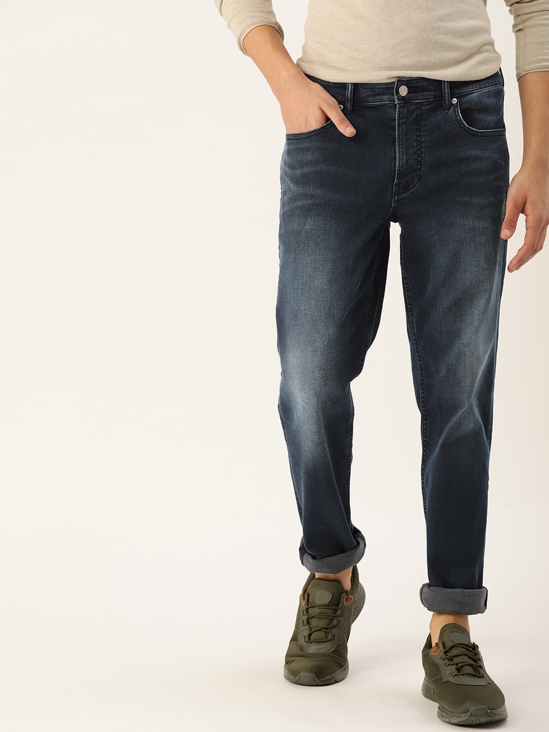

Calvin Klein Jeans Men Blue Slim Fit Mid-Rise Clean Look Stretchable Jeans