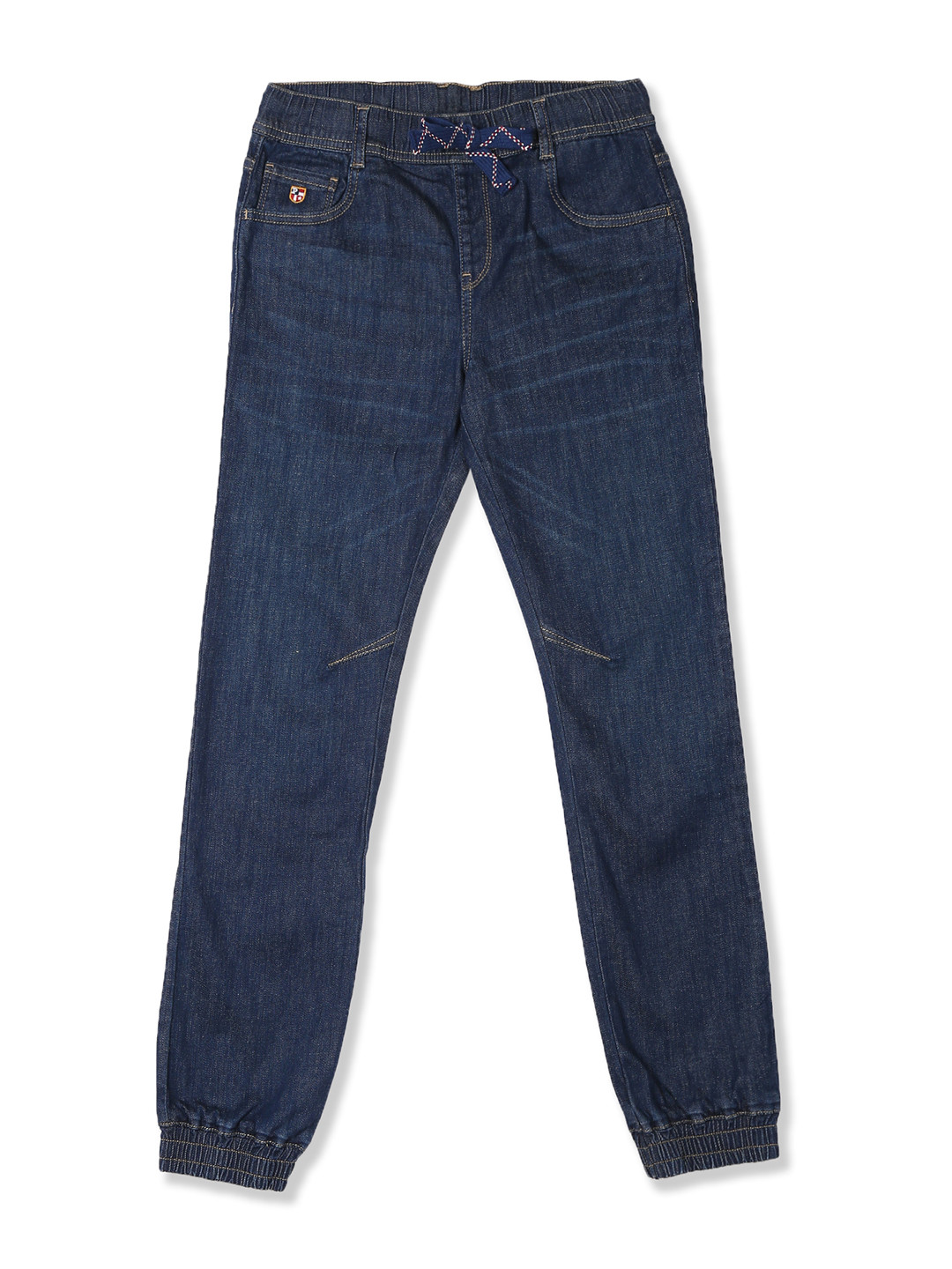 

U.S. Polo Assn. Kids Boys Blue Skinny Fit Mid-Rise Clean Look Stretchable Jeans