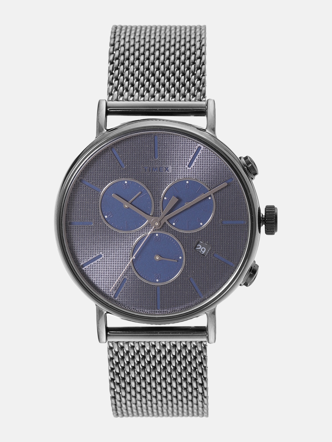 

Timex Men Gum-Metal-Toned Analogue Watch TW2R98000, Metallic